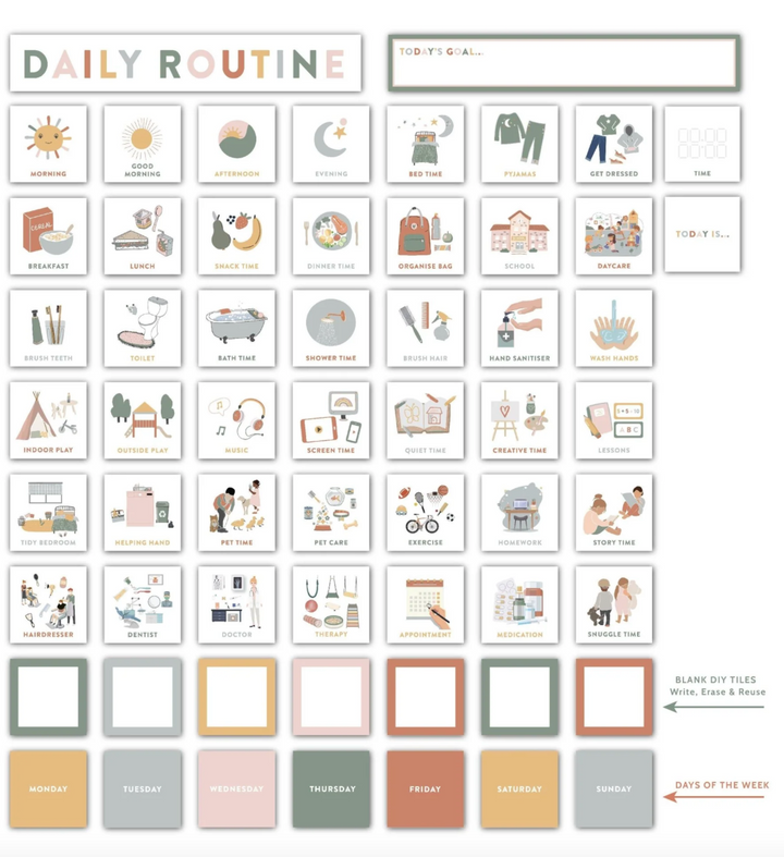 Kids Daily Routine Magnets