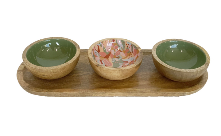 Mango Wood Bowls & Dish Set