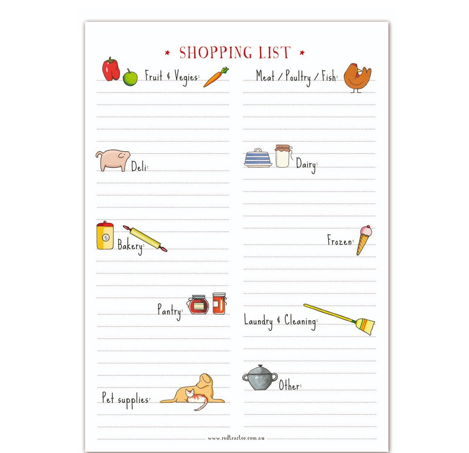 Magnetic Shopping List